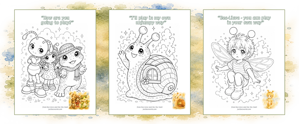 Three coloring poster for elementary school children