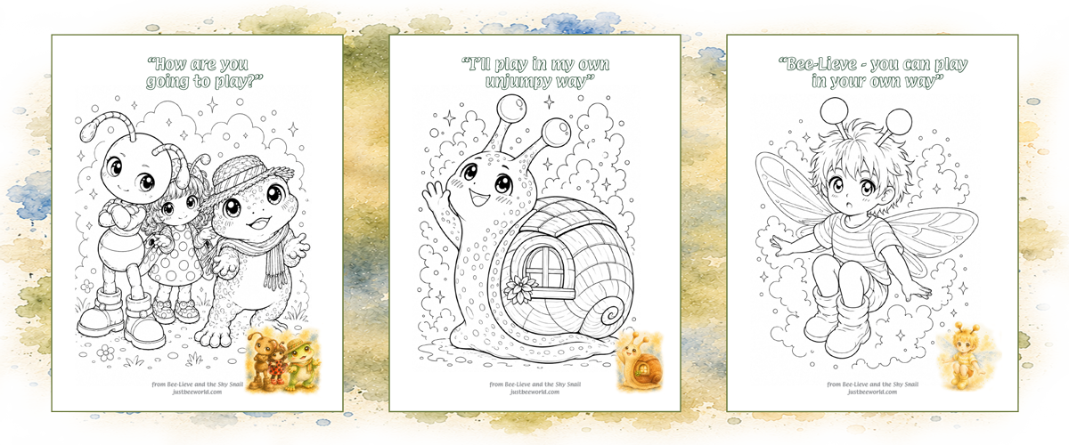 Three coloring poster for elementary school children