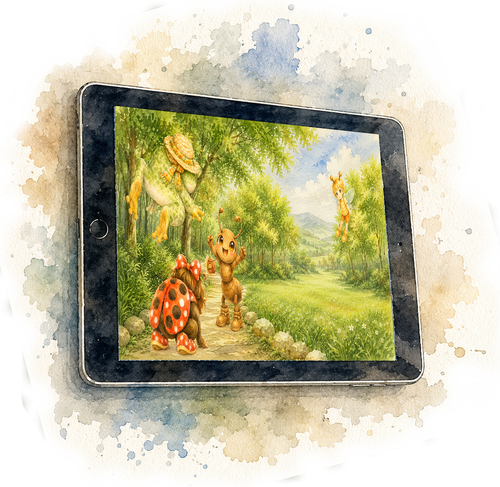 Small Screen Editions are digital versions of the just bee world children's stories for tablets, phones and laptops